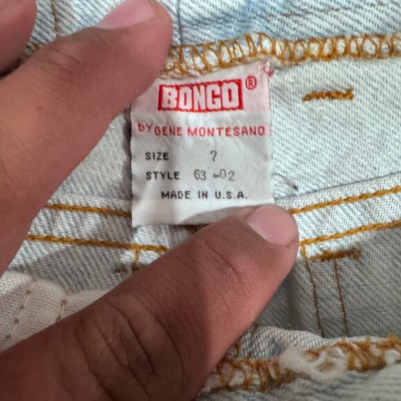 Bongo Jeans Women’s 7 High Rise Button Fly Tapered Acid Wash USA 90s Vintage - Picture 7 of 8